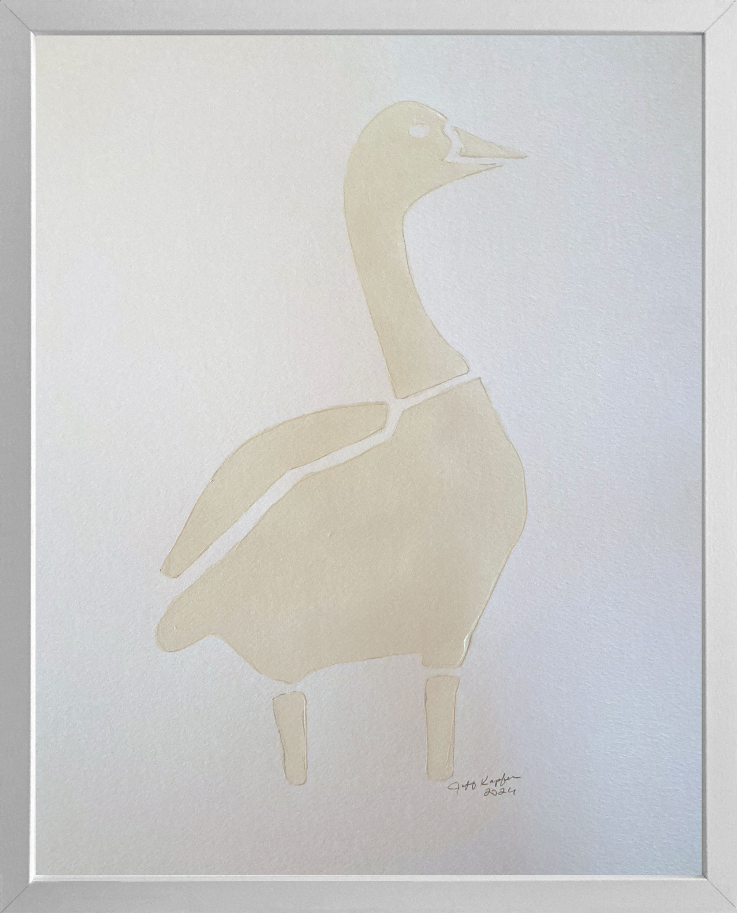 Ivory Goose   •      17" x 21"