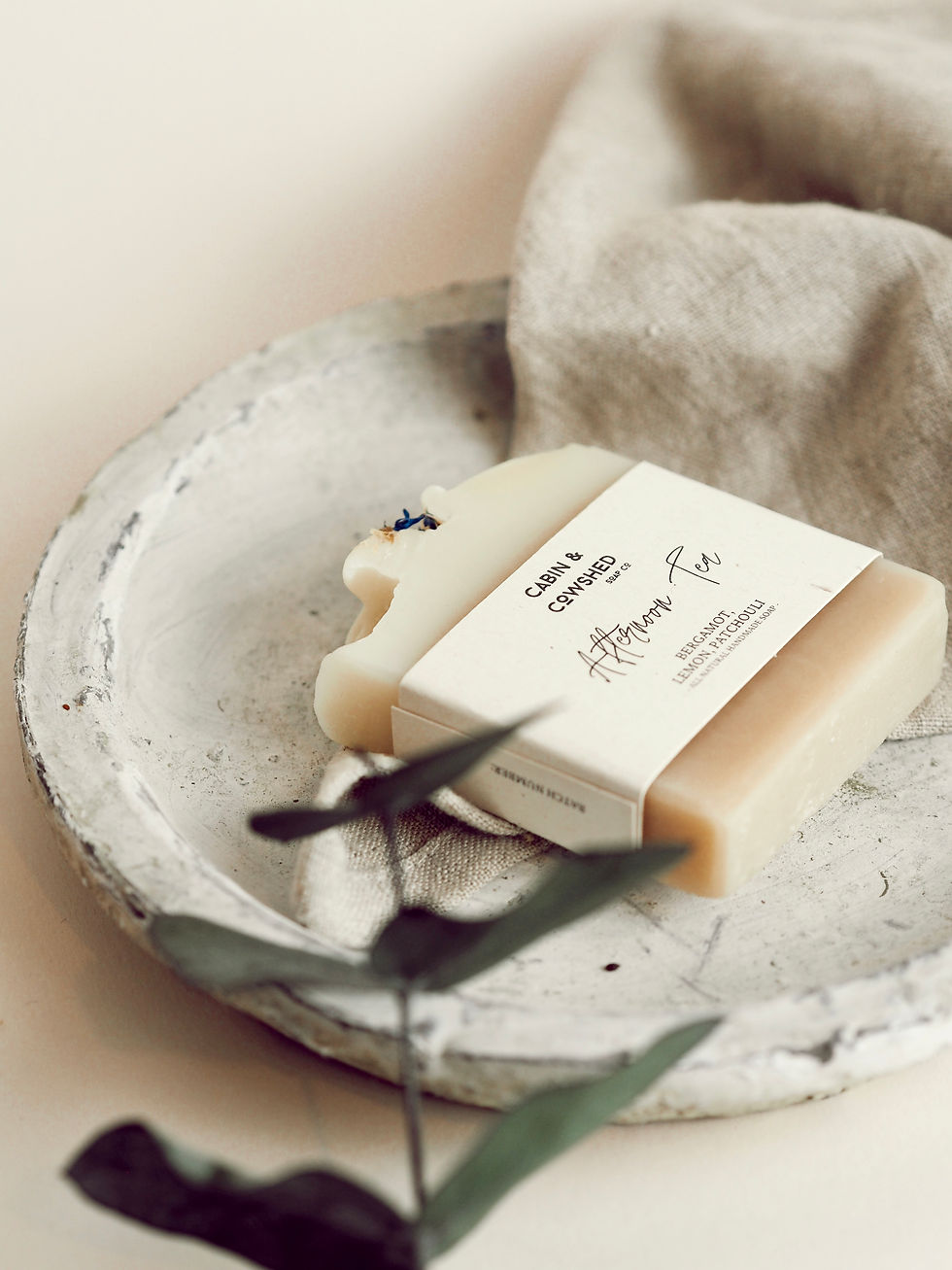 Thumbnail: Bergamot Lemon Patchouli essential oil handmade citrus soap bar