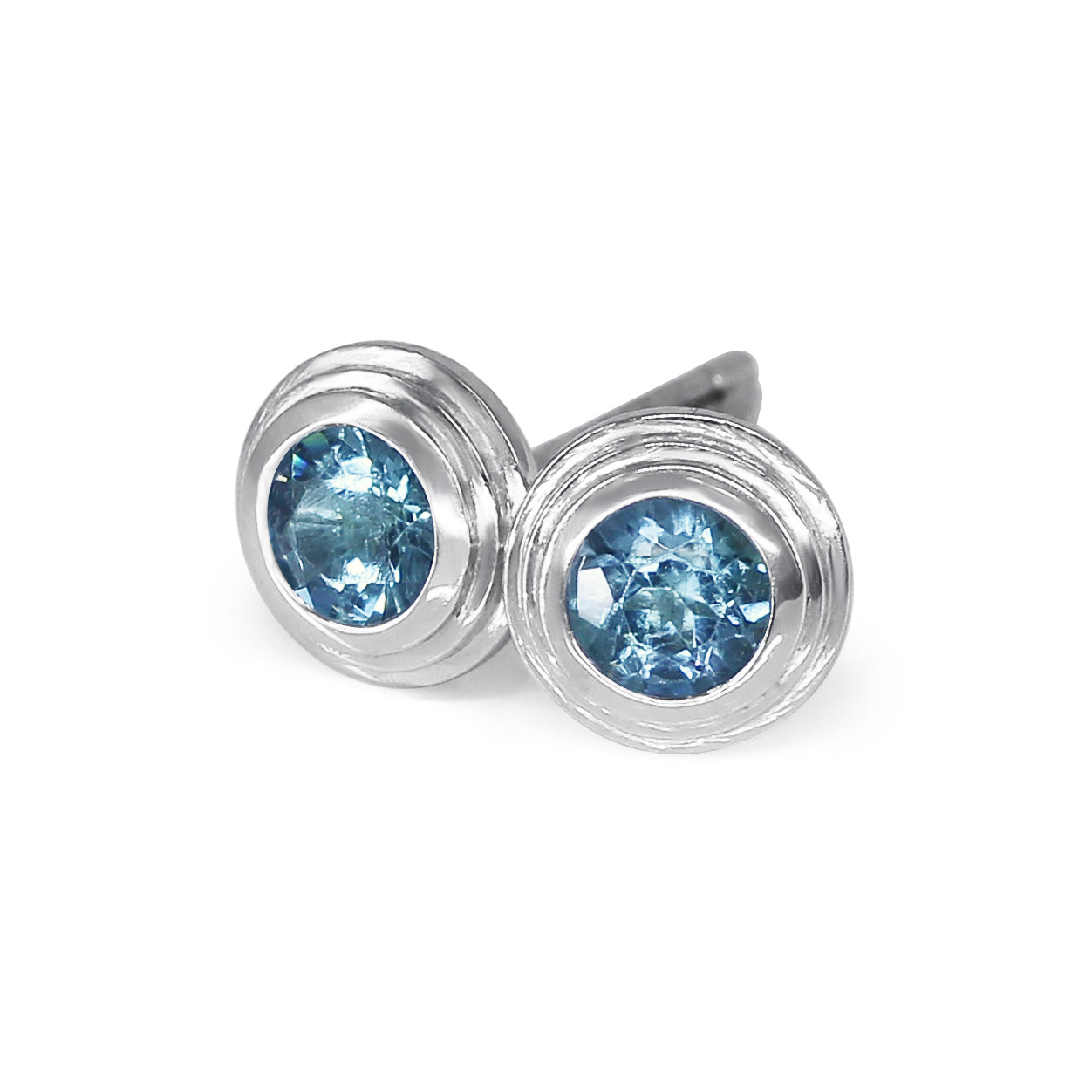 Ethically sourced Seafoam Tourmaline studs