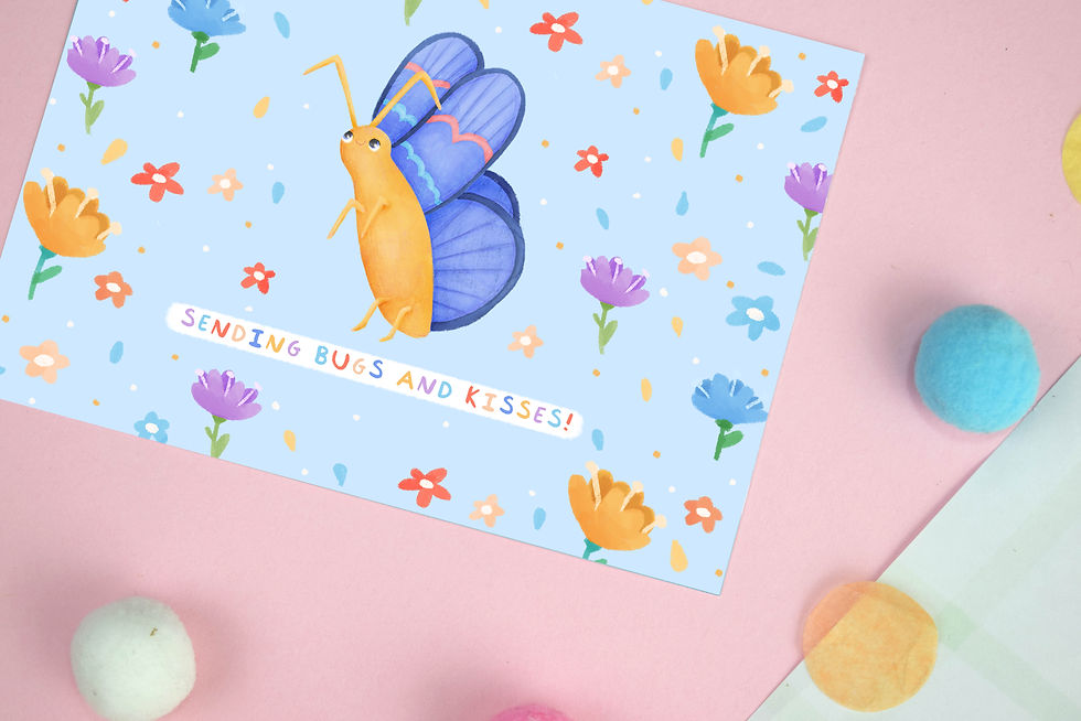 Thumbnail: Sending Bugs and Kisses Postcard