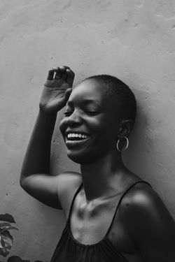 Amie, smiling with grace.