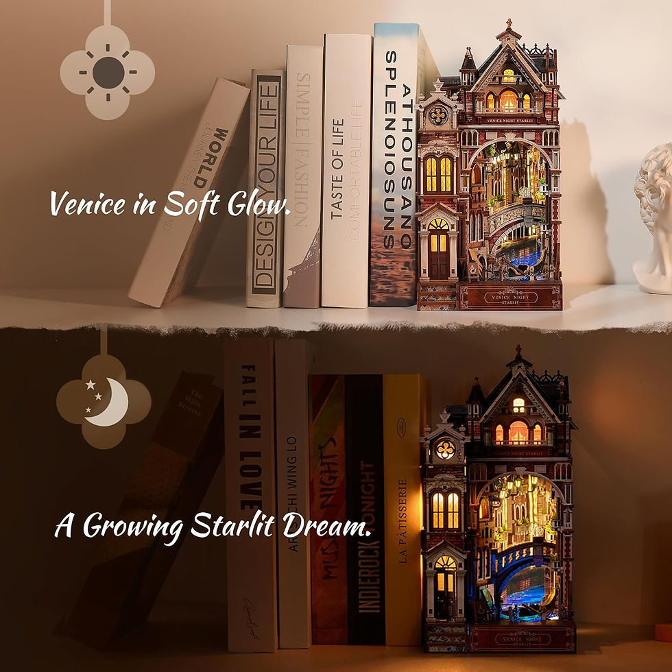 Thumbnail: FUNPOLA Venice Night Starlit Book Nook Kit – LED 3D Wood Puzzle