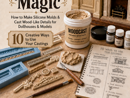 Miniature Molding Magic: How to Cast Tiny Wood-Like Trim, Rosettes, Crown Moulding, and Dollhouse Details