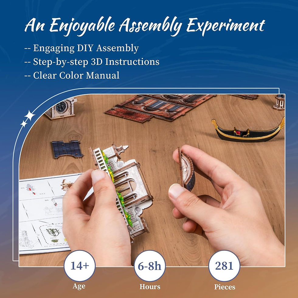 Thumbnail: FUNPOLA Venice Night Starlit Book Nook Kit – LED 3D Wood Puzzle