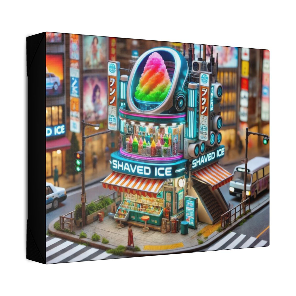 Shibuya Tokyo Shaved Ice Stand Canvas Print