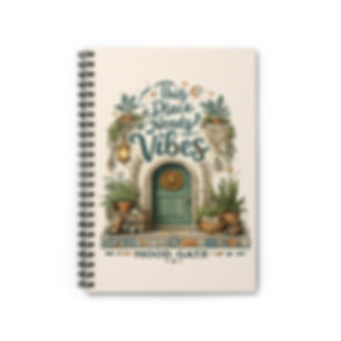 Mood Gate Spiral Notebook — “This Place Needs Vibes” Decorative Ruled Journal
