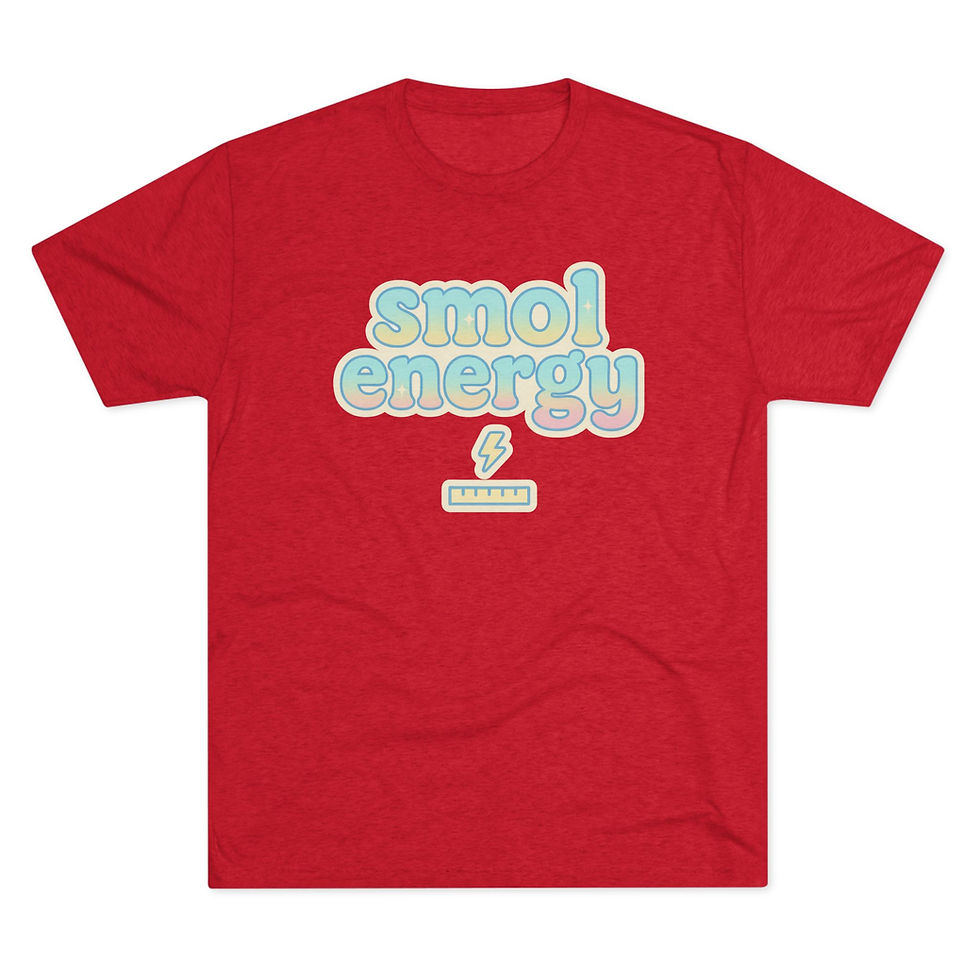 Thumbnail: Smol Energy T‑Shirt — Cute Pastel Retro Graphic Tee