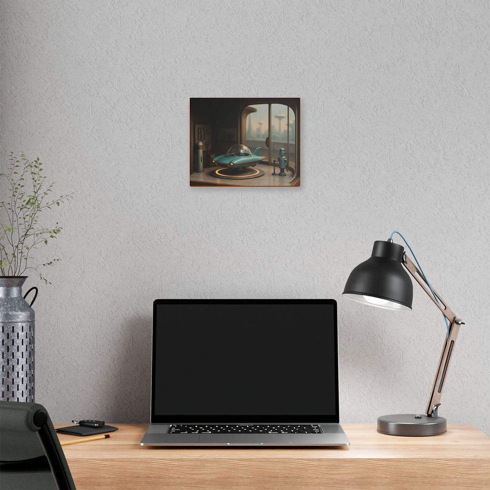 Thumbnail: The Jetson's Retro Future Space Garage Canvas Print