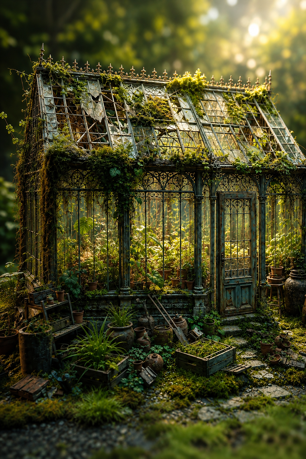 Miniature Greenhouse After the Last Tuesday: A Poetic Little Post-Apocalyptic Conservatory