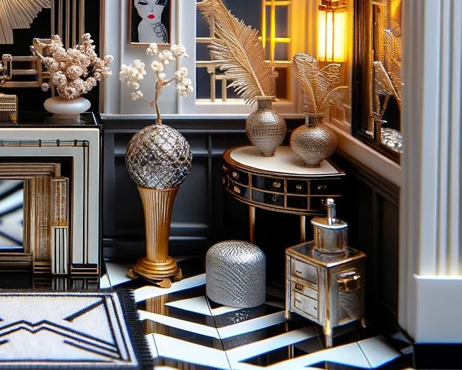 Art Deco 1930s diorama