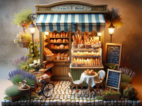 A Taste of French Country: The Artisanal Miniature Bread Vendor Diorama