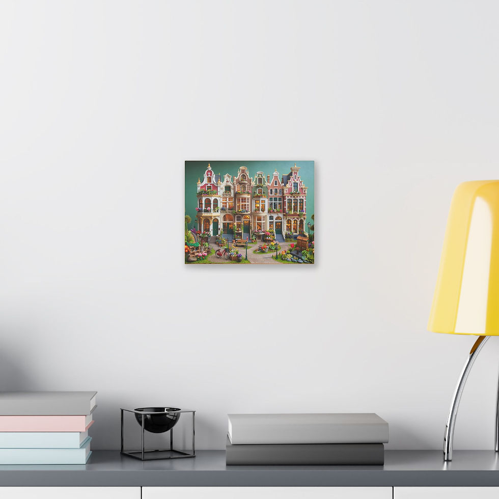Thumbnail: Dutch Rowhouse Miniature Garden Canvas Print