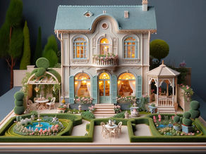Enchanting Elegance in Miniature: The Fantasy Biedermeier Home and Garden Diorama