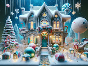 Enchanted Yuletide: A Surrealist Christmas Miniature Home