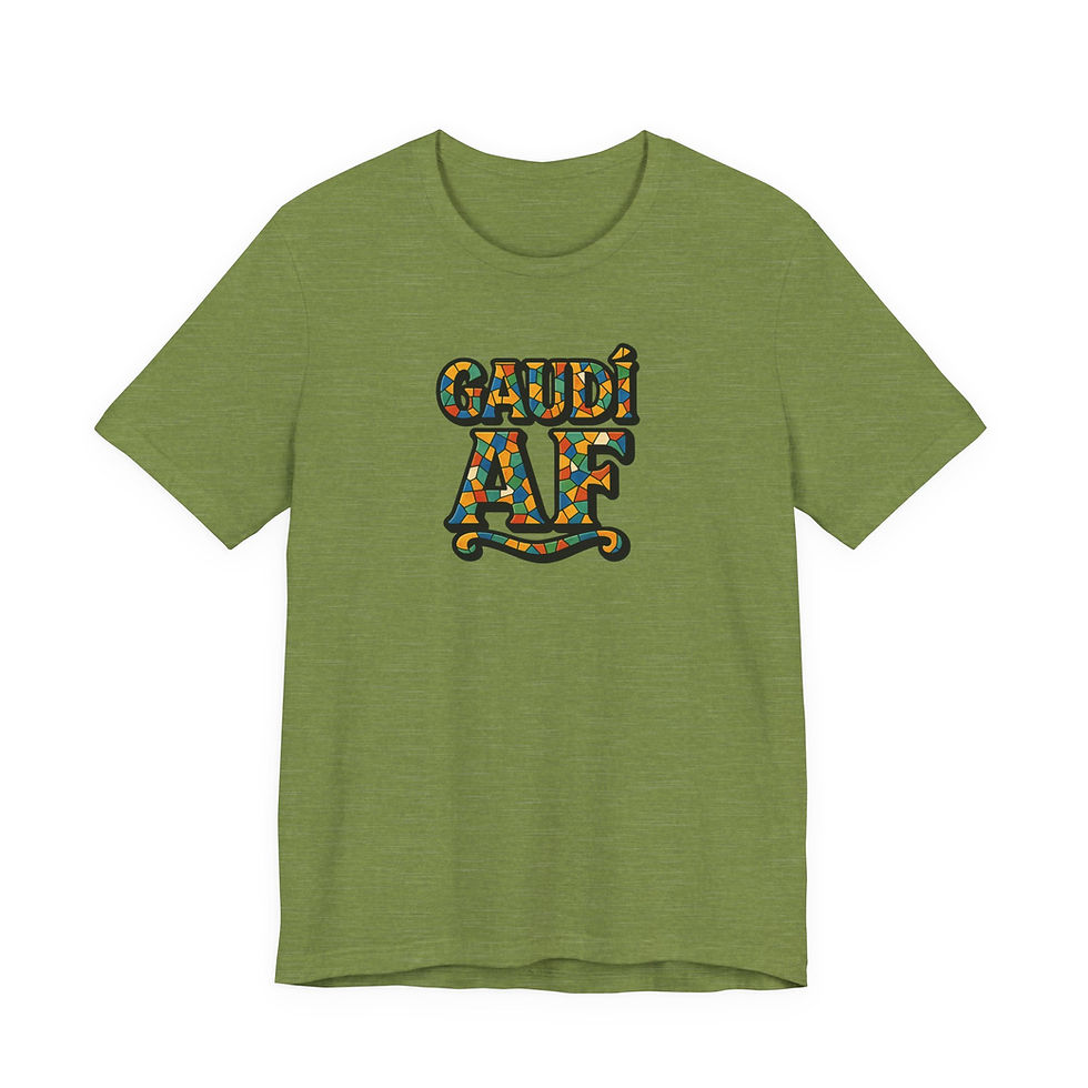 Thumbnail: GAUDÍ AF Barcelona Architecture T-Shirt – Colorful Mosaic Gaudi Tee