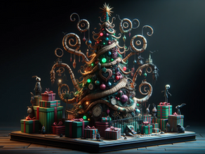 Whimsical Winters: A Tim Burton-Inspired Miniature Christmas Trees