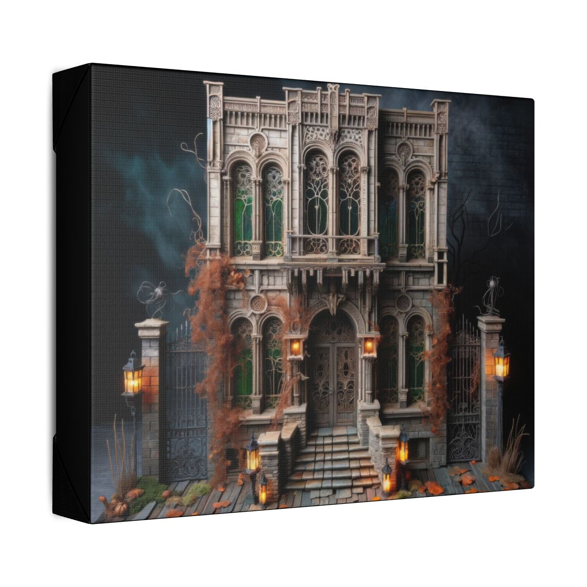 Hungarian Art Nouveau Haunted Mansion Canvas Print
