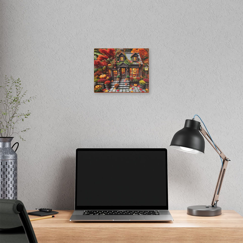 Thumbnail: “Bostonian Autumn Shop" Diorama Canvas Print