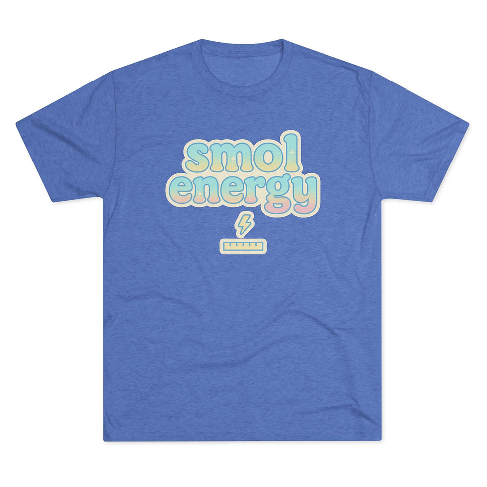 Thumbnail: Smol Energy T‑Shirt — Cute Pastel Retro Graphic Tee