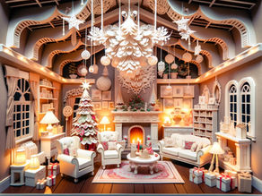 Paper Wonderland: Crafting a Christmas Living Room