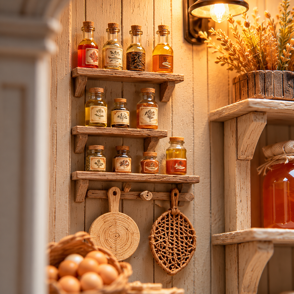 Close-up illustration of the left bottle rack and egg basket.