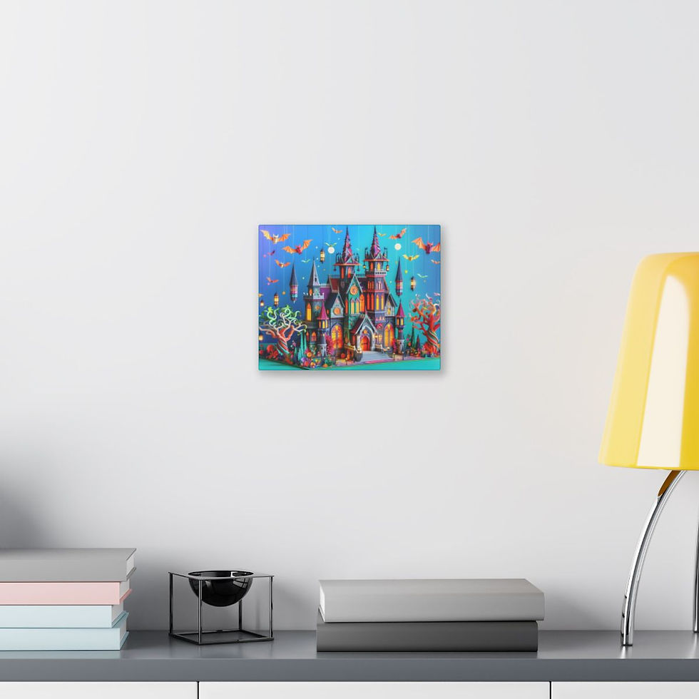 Thumbnail: Paper Art Dracula’s Castle Canvas Print