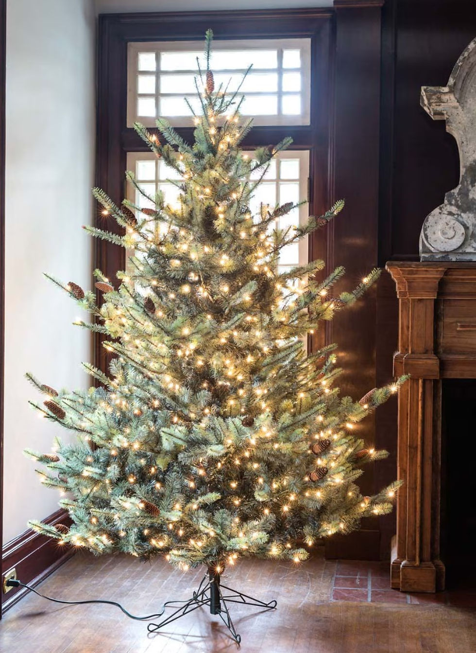 Blue Spruce Christmas Tree, 7.5' Clear and Multi Lights