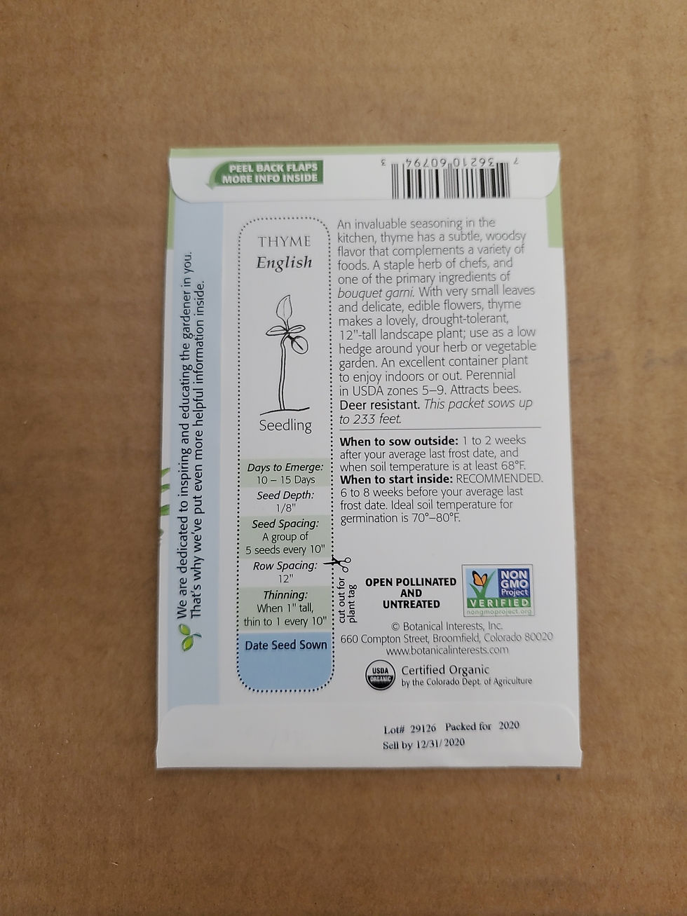 Thumbnail: Thyme English Organic