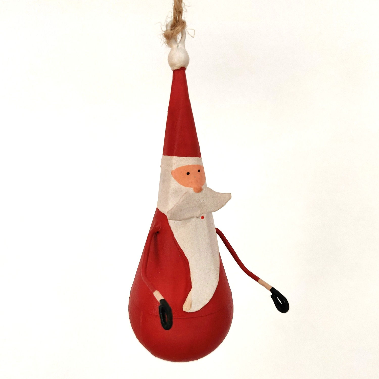 Santa Rounded Bottom Ornament