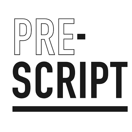Pre-Script logo with underlined text
