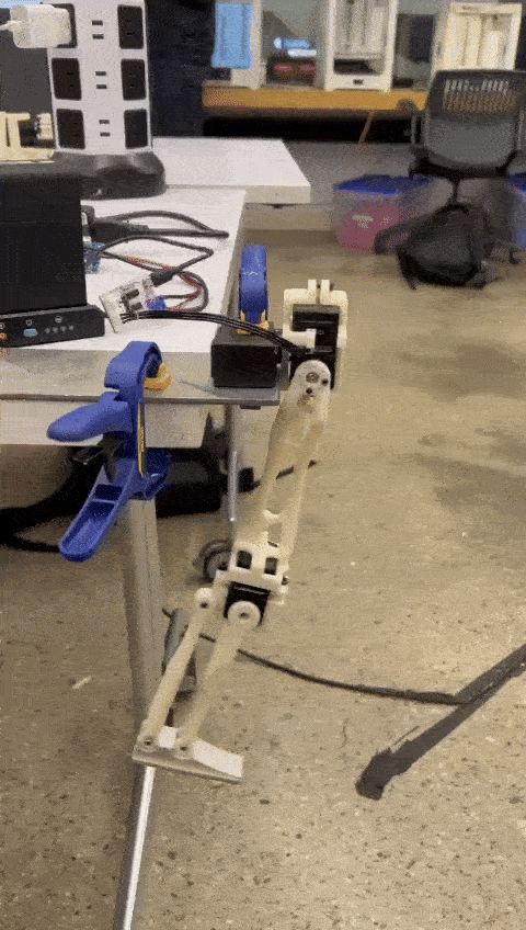 bode plot experiment for the robot leg