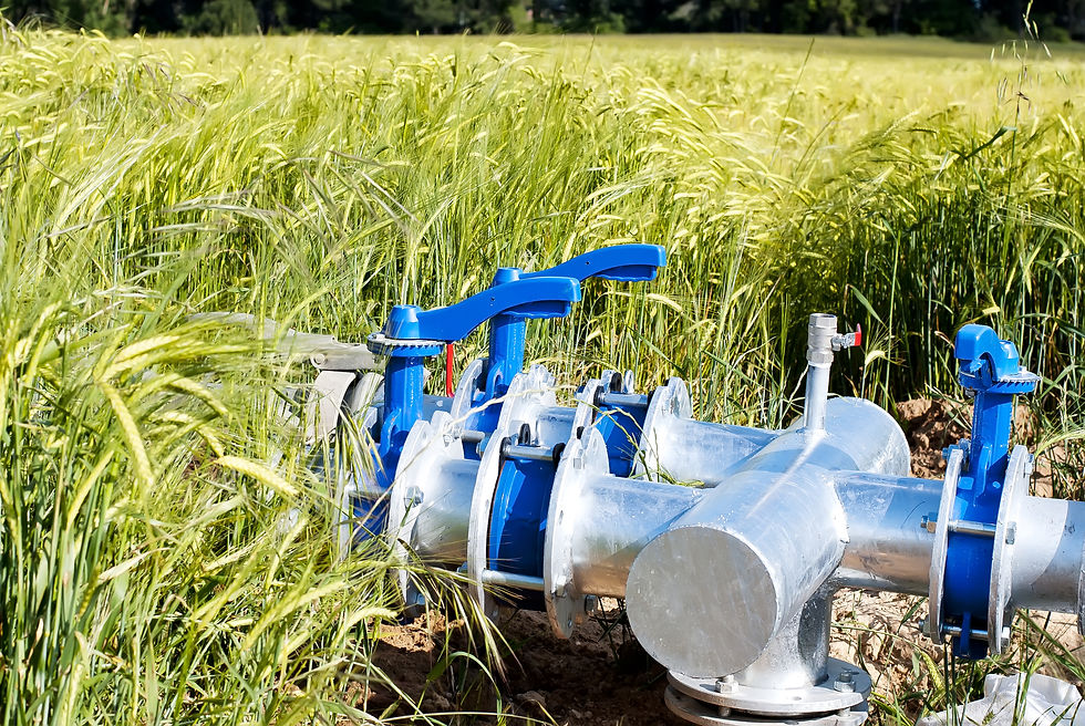 Galvanised pipe & butterfly valves