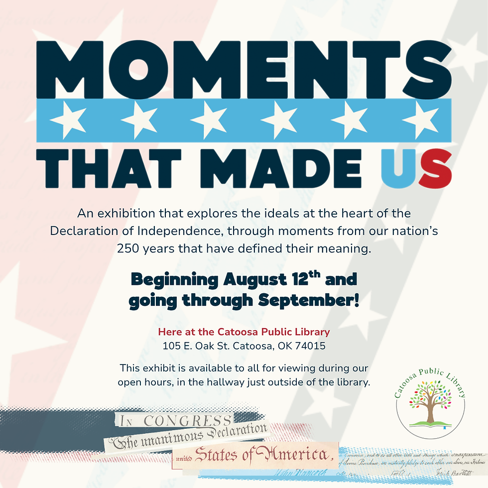 🇺🇸 Explore the MOMENTS THAT MADE US, here at the Library!