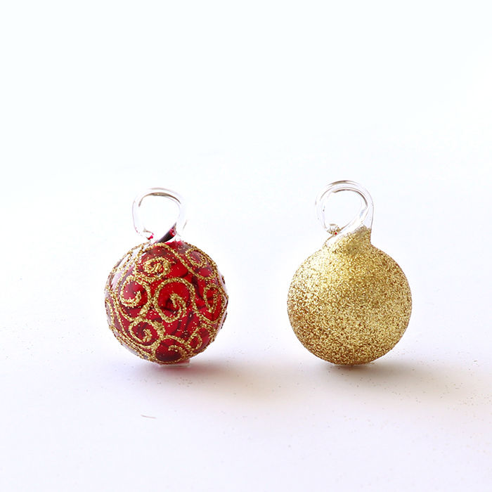 サムネイル： Glass ball Tree_16 balls（Red/Gold）