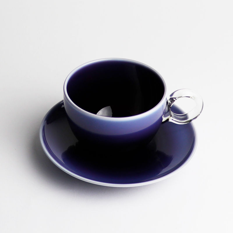 サムネイル： 耐熱耀変ガラス　TEA CUP & SAUCER（tcs_PU4）