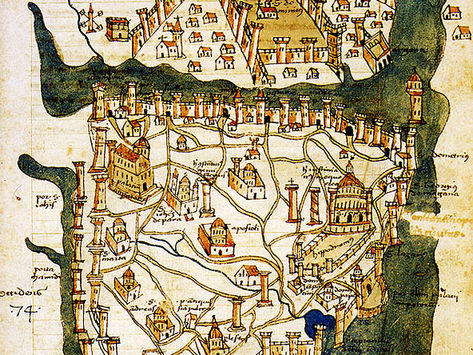La première carte connue d'Istanbul