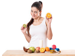 A woman checking out foods that will help grow her hair.