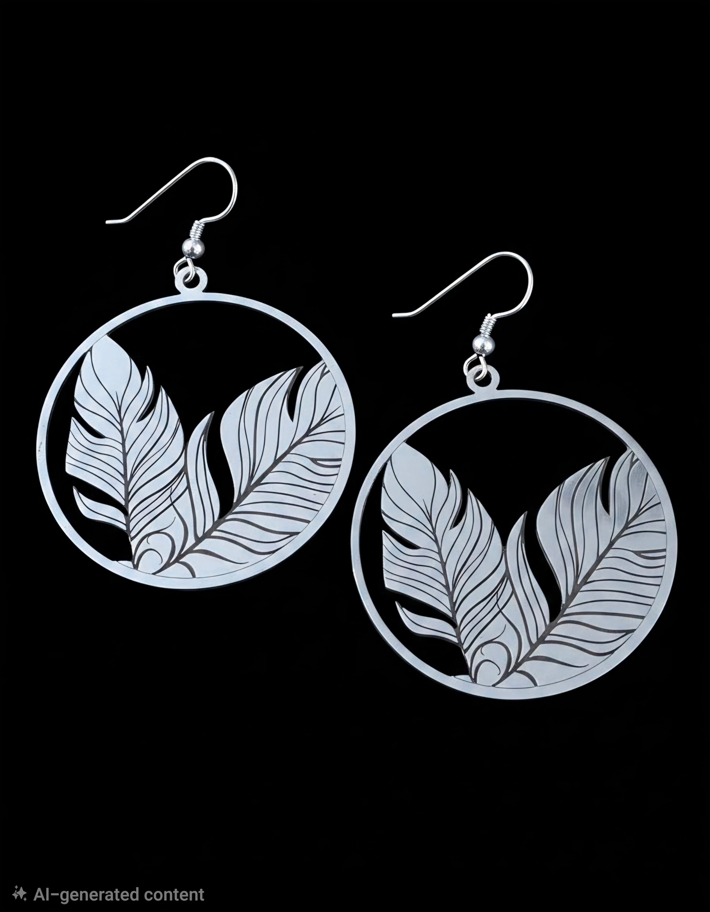 Feather Hoop Earrings
