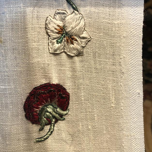 Lilly 1 and Rose 1 completed on linen