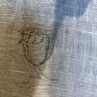 Lilly 2 in progress on linen