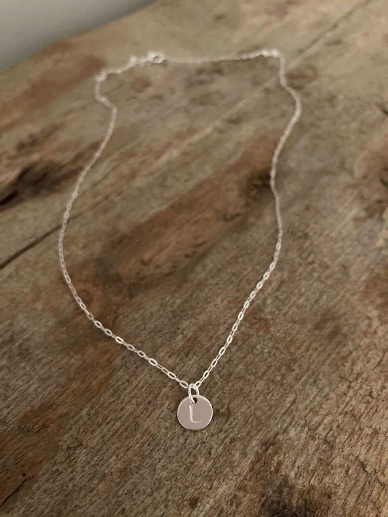 Thumbnail: Tiny Initial Necklace