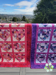 Custom quilts, longarm services, quilt, #heartsandloopspanto