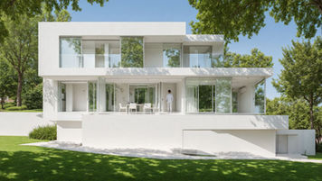 moderní rodinný dům ve svahu, architekti Praha