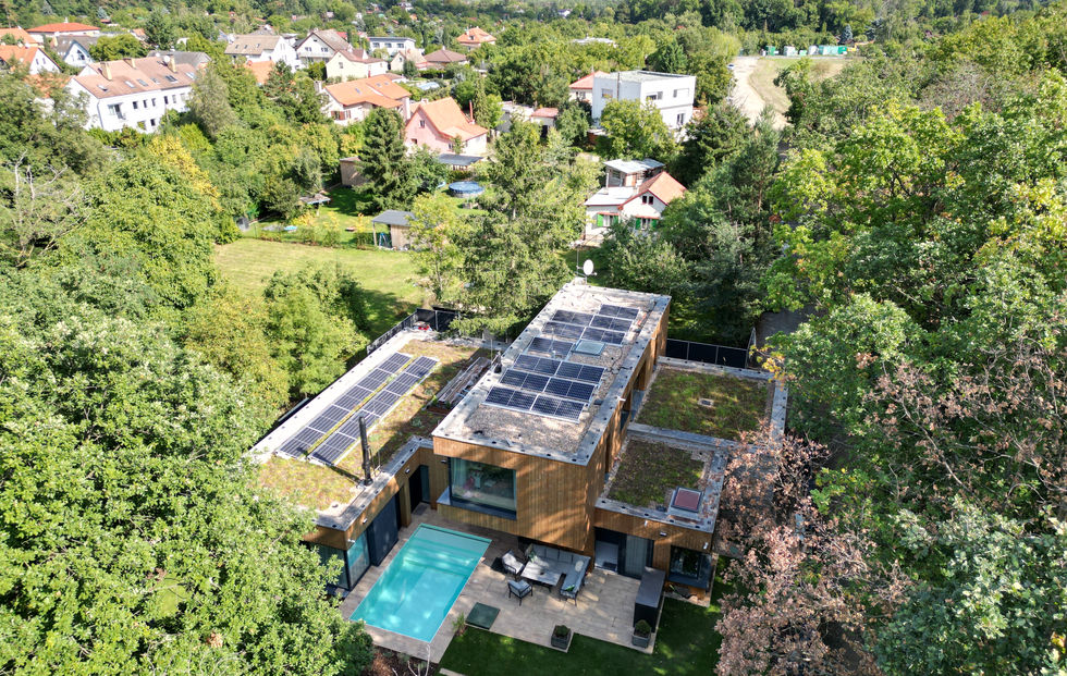 moderní vila s bazénem, Praha Modřany