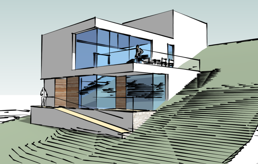 Moderní vila ve svahu