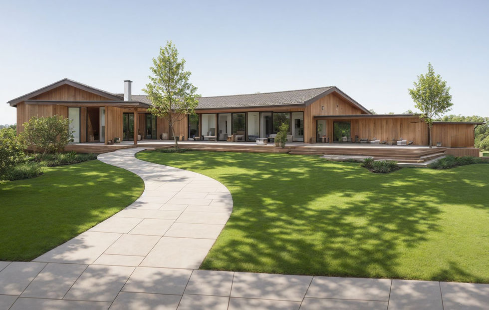 Moderní venkovský rodinný dům.