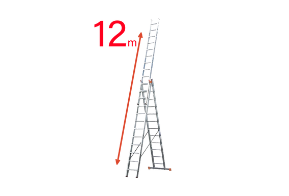 3-ių dalių kopėčios (12m)