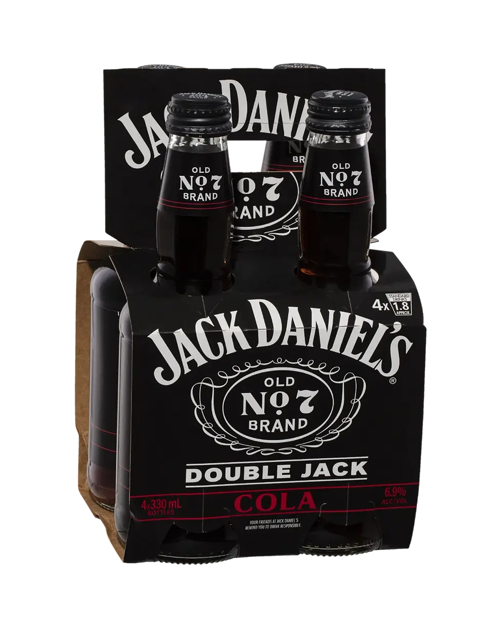 JACK DANIELS DOUBLE JACK BOTTLES 4 PACK