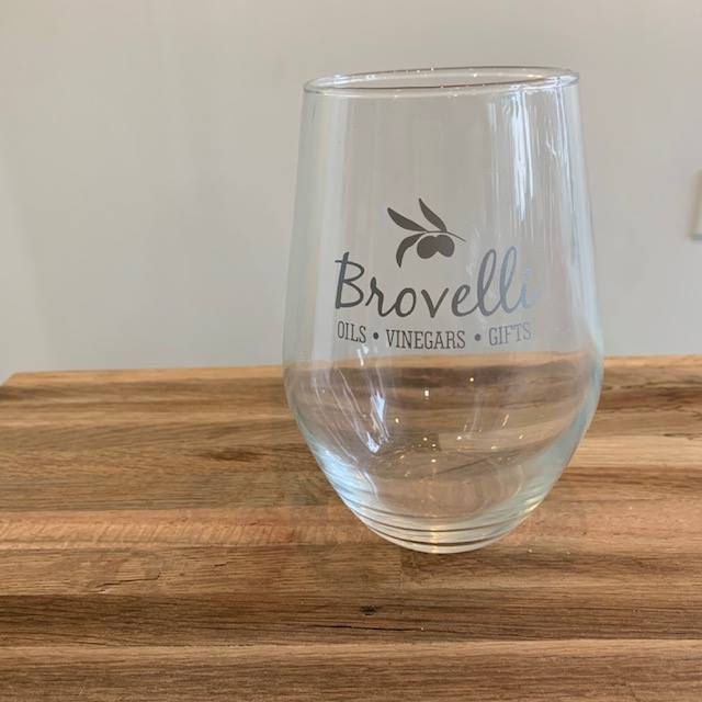 Etched Logo Wine Glass