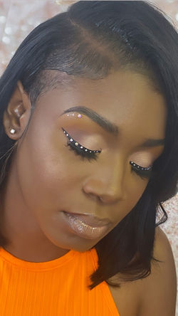 Eyeshadow Glam w/ rhinestones added